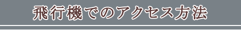 飛行機でのアクセス方法